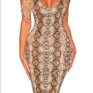 Snakeskin mini dress